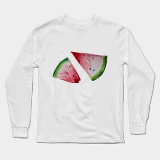 Juicy Watermelon Slices Long Sleeve T-Shirt